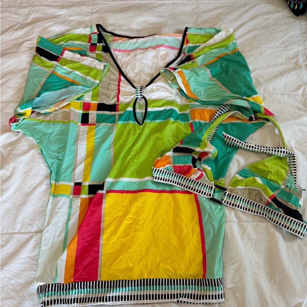 Trina Turk Cover Up & Bikini Top